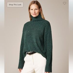J. Crew Ribbed turtleneck sweater in donegal wool blend